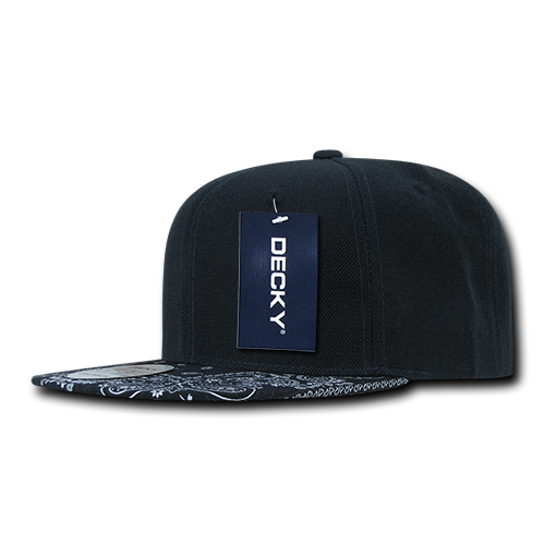Decky 1093 6 Panel High Profile Structured Bandanna Bill Snapback