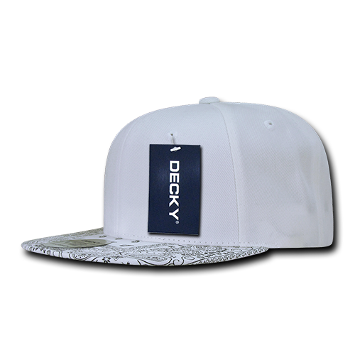 Decky 1093 6 Panel High Profile Structured Bandanna Bill Snapback