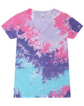 Colortone 1075 Women's Tie-Dyed V-Neck T-Shirt