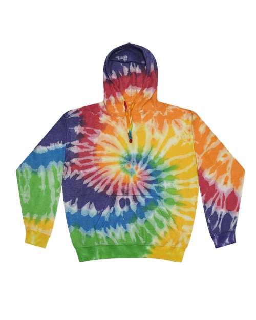 Colortone 8600 Unisex Tie-Dyed Cloud Inside-Out Fleece Hooded Sweatshirt