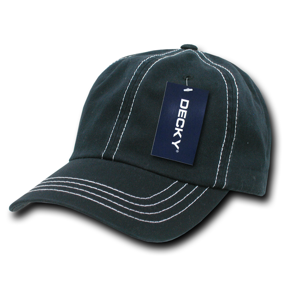 Decky 111 6 Panel Low Profile Relaxed Contra-Stitch Dad Hat