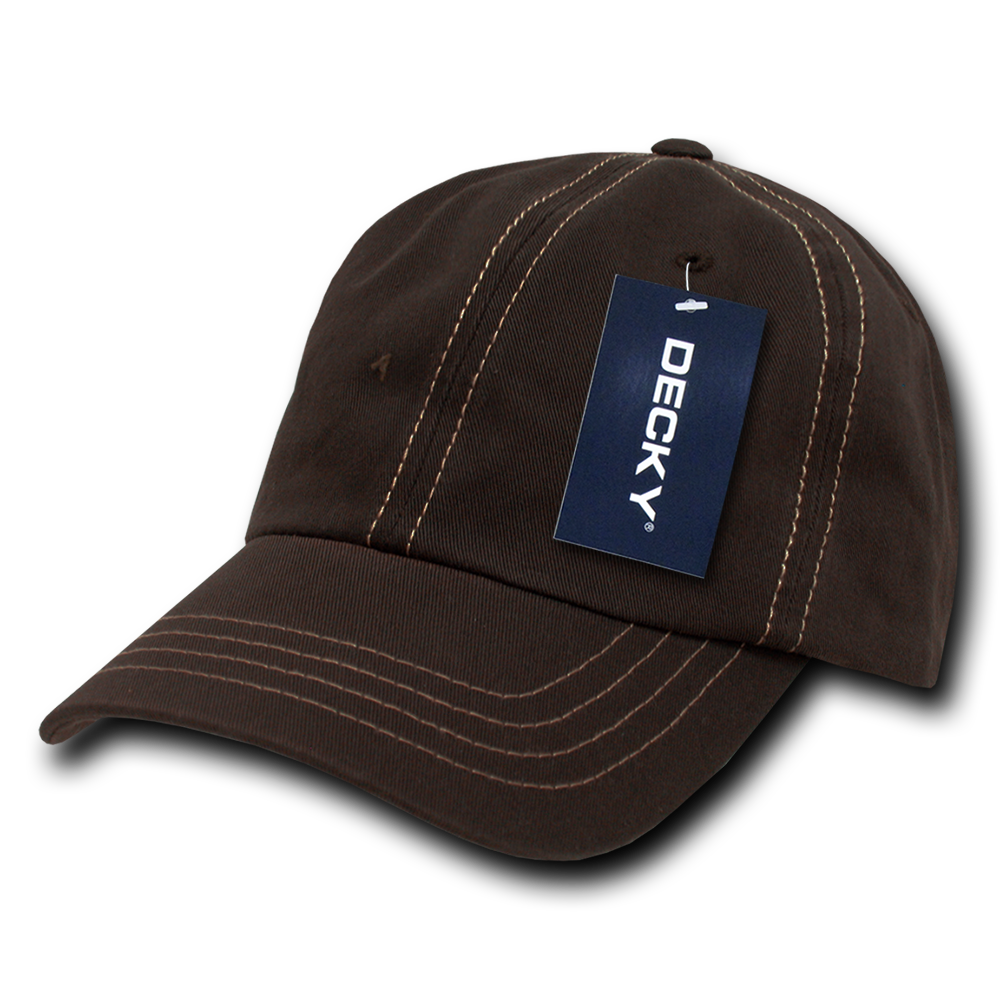 Decky 111 6 Panel Low Profile Relaxed Contra-Stitch Dad Hat