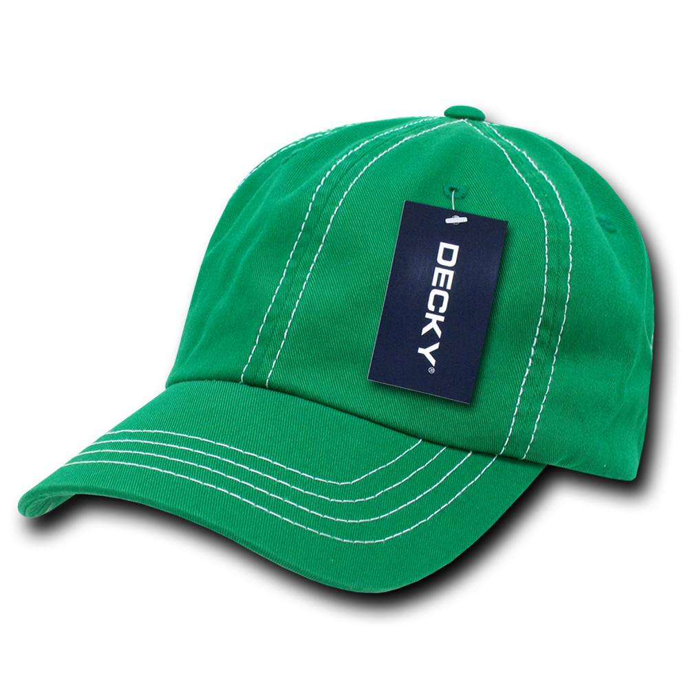 Decky 111 6 Panel Low Profile Relaxed Contra-Stitch Dad Hat
