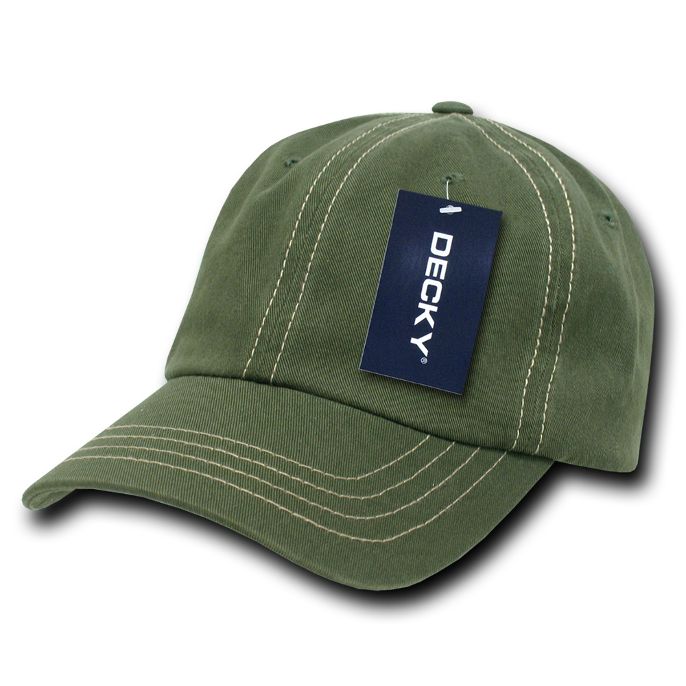 Decky 111 6 Panel Low Profile Relaxed Contra-Stitch Dad Hat
