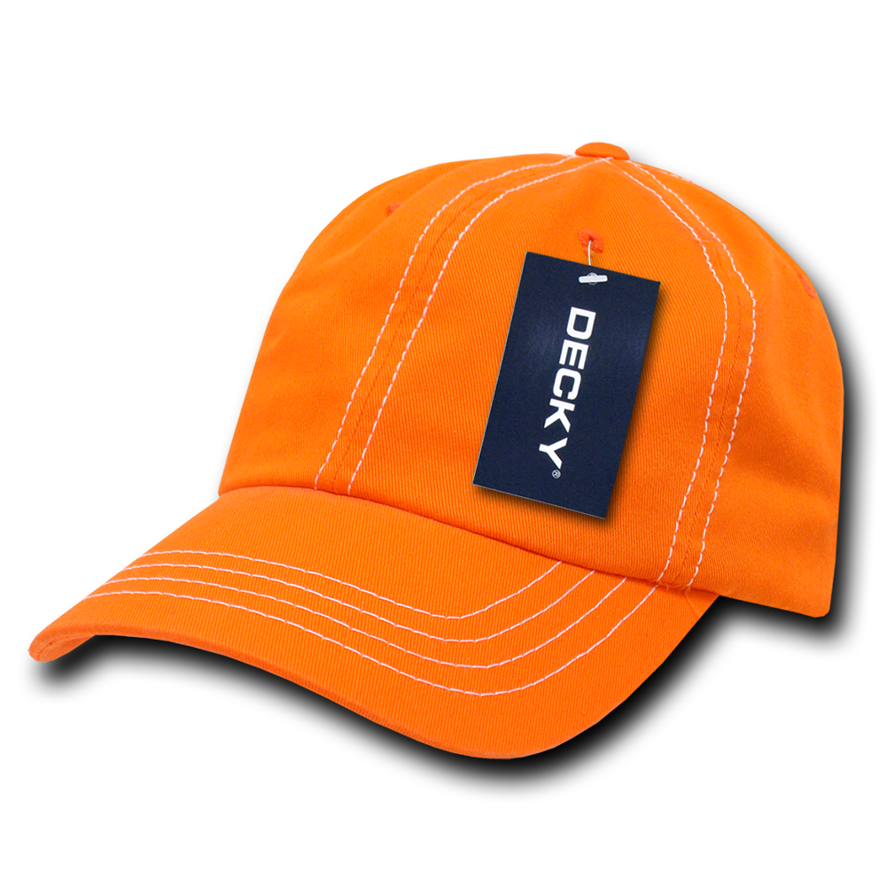 Decky 111 6 Panel Low Profile Relaxed Contra-Stitch Dad Hat