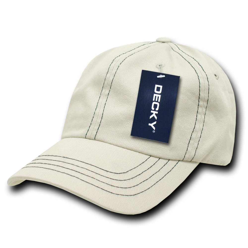 Decky 111 6 Panel Low Profile Relaxed Contra-Stitch Dad Hat