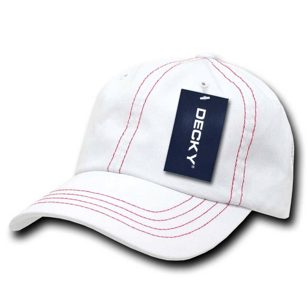Decky 111 6 Panel Low Profile Relaxed Contra-Stitch Dad Hat