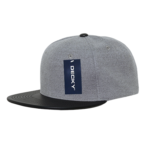 Decky 1115 6 Panel High Profile Structured Melton Vinyl Snapback