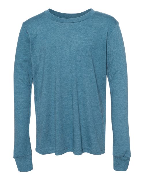BELLA + CANVAS 3501YCVC Youth Heather CVC Long Sleeve Tee