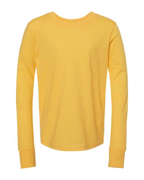 BELLA + CANVAS 3501YCVC Youth Heather CVC Long Sleeve Tee
