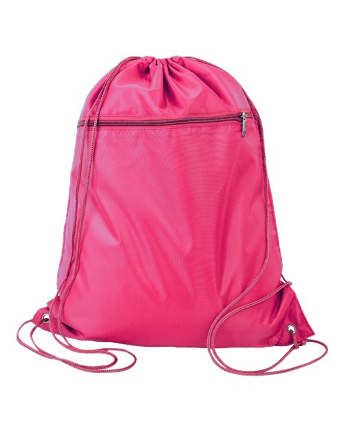 Q-Tees Q135200 Polyester Drawstring Backpack