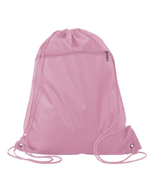 Q-Tees Q135200 Polyester Drawstring Backpack