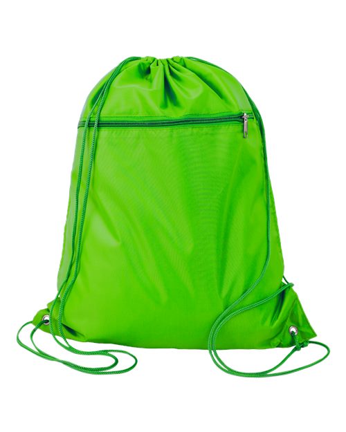 Q-Tees Q135200 Polyester Drawstring Backpack
