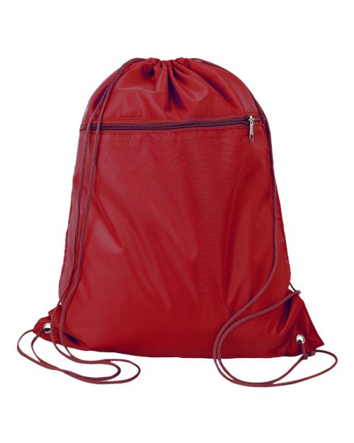 Q-Tees Q135200 Polyester Drawstring Backpack