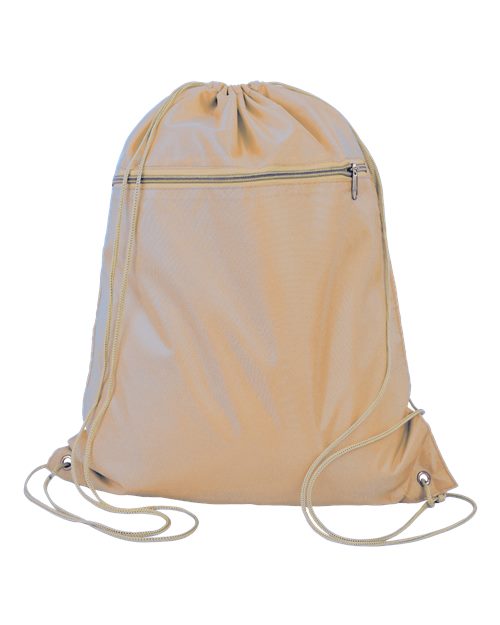 Q-Tees Q135200 Polyester Drawstring Backpack