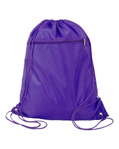 Q-Tees Q135200 Polyester Drawstring Backpack