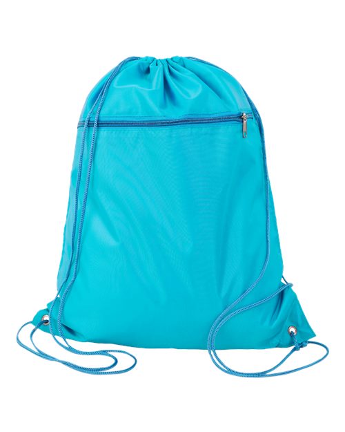 Q-Tees Q135200 Polyester Drawstring Backpack