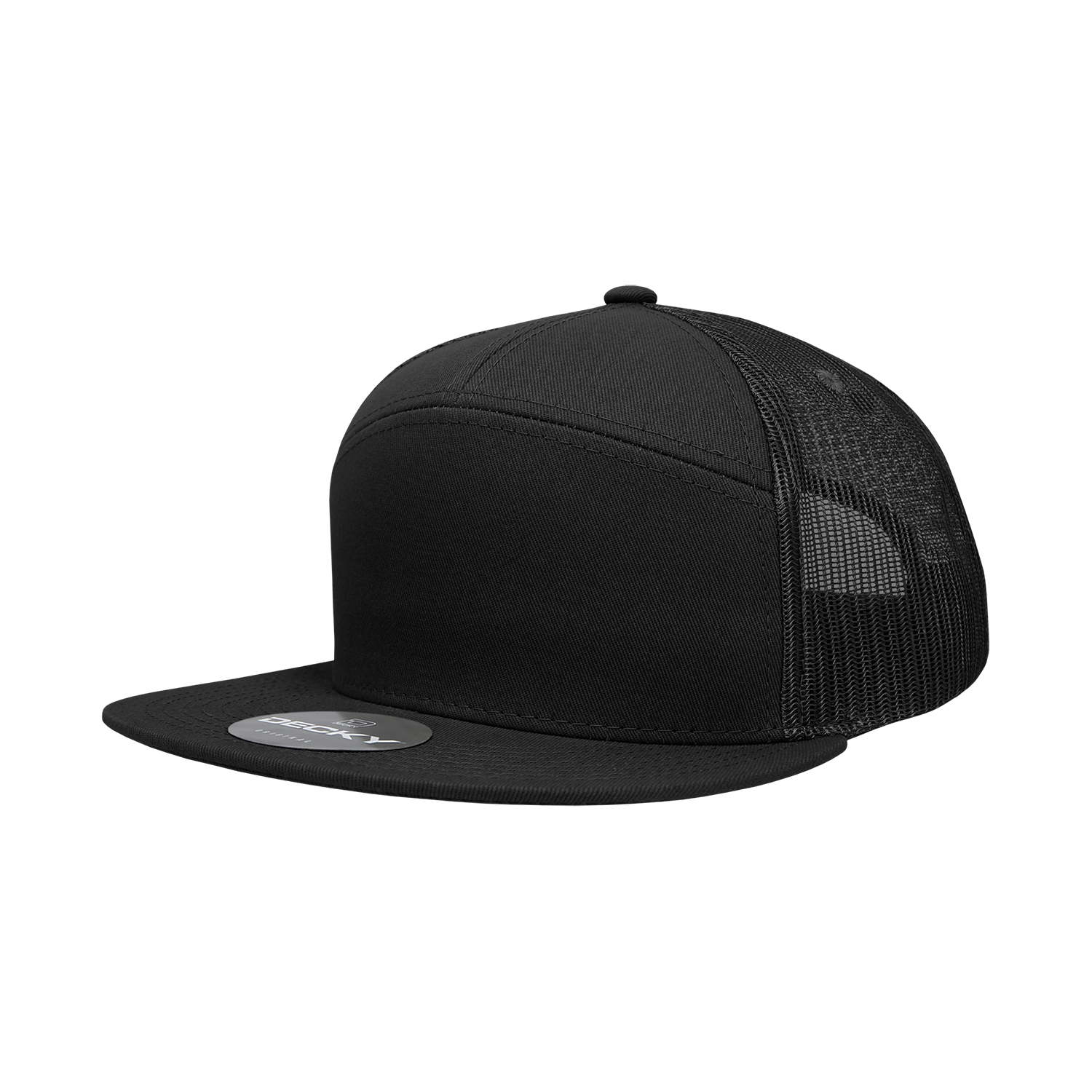 Decky 1133 7 Panel High Profile Structured Cotton Blend Trucker