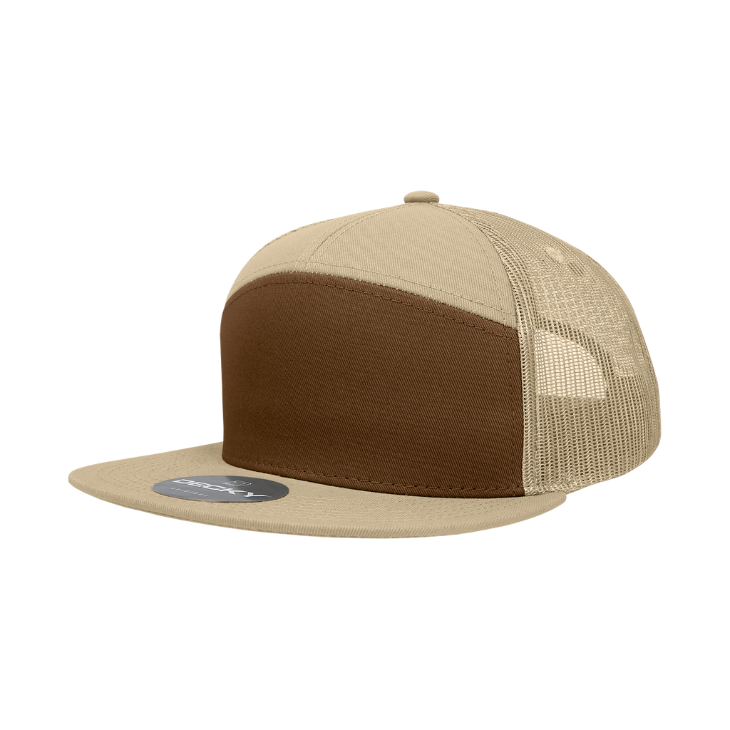 Decky 1133 7 Panel High Profile Structured Cotton Blend Trucker