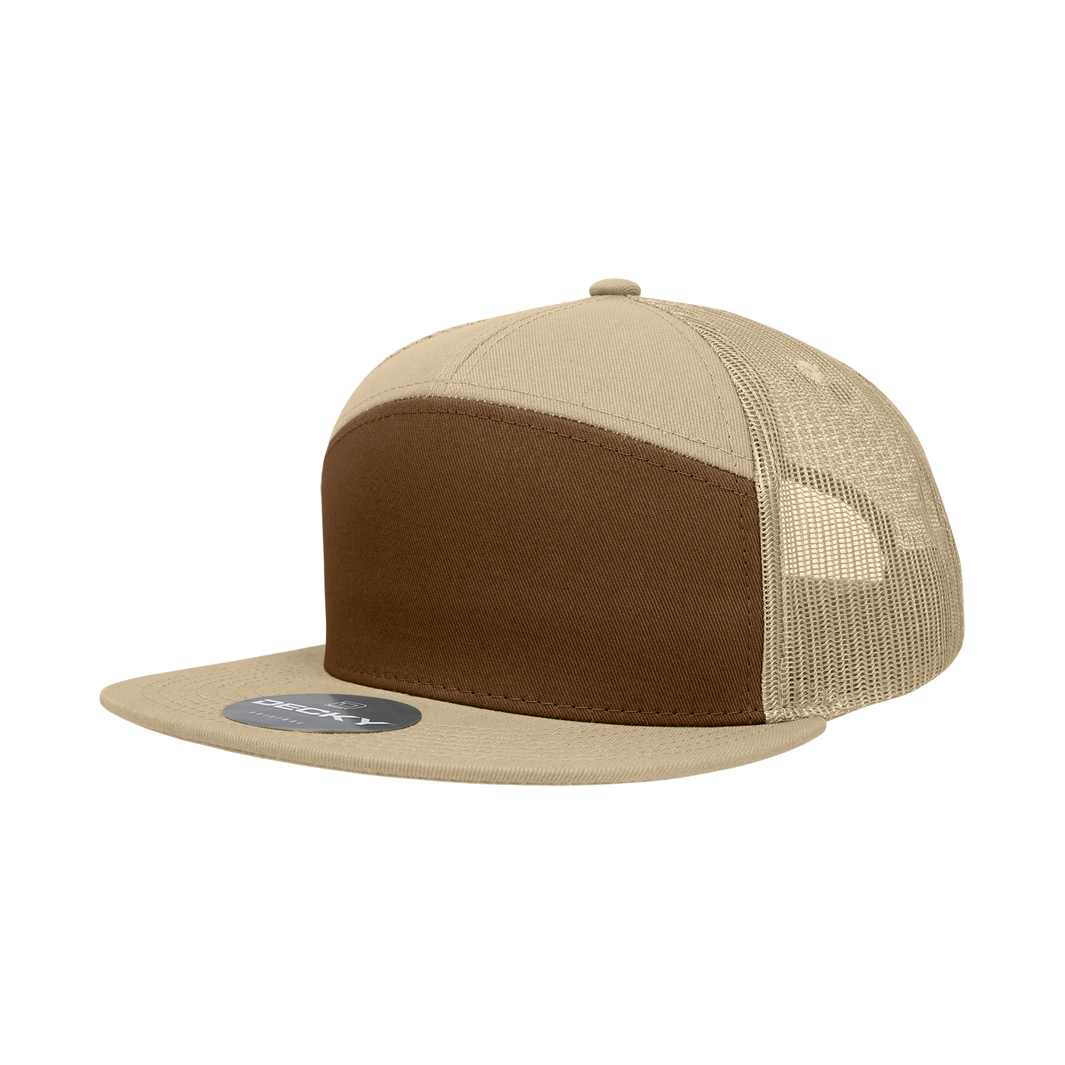 Decky 1133 7 Panel High Profile Structured Cotton Blend Trucker