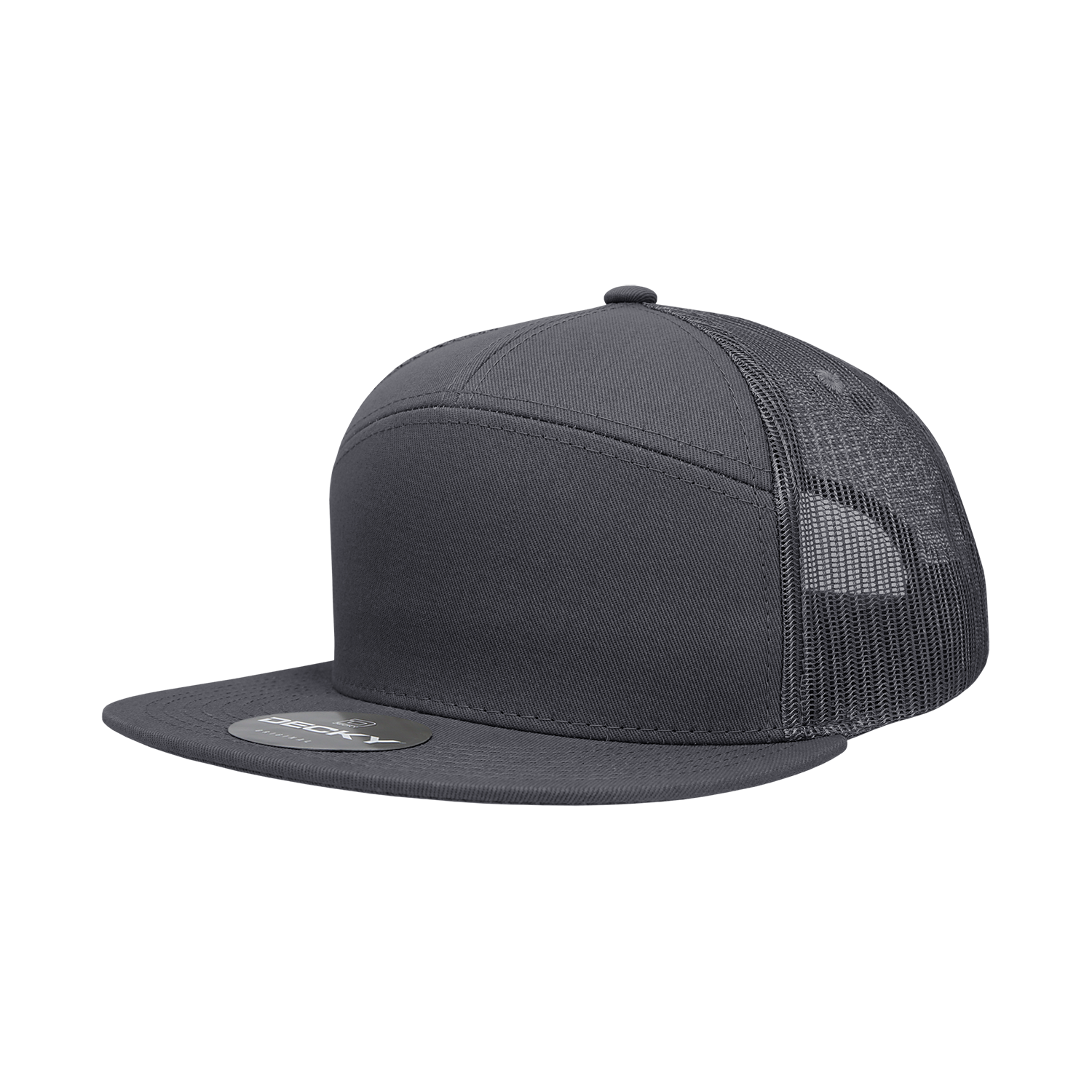 Decky 1133 7 Panel High Profile Structured Cotton Blend Trucker