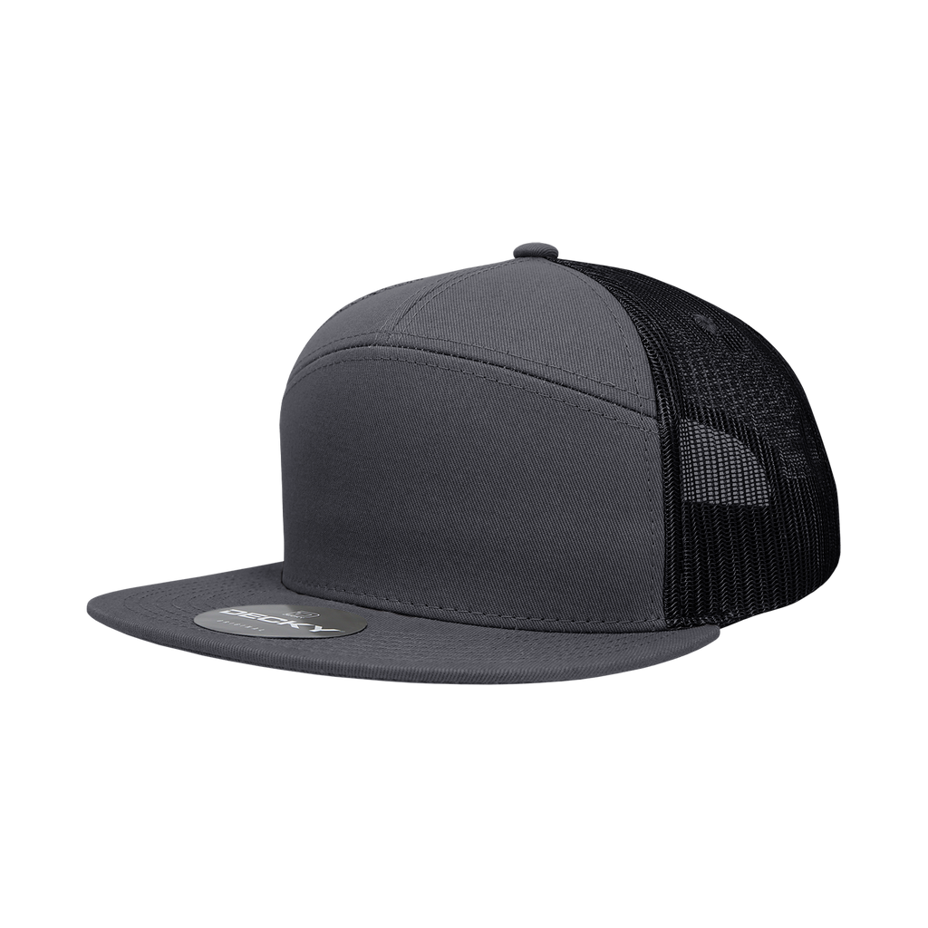 Decky 1133 7 Panel High Profile Structured Cotton Blend Trucker