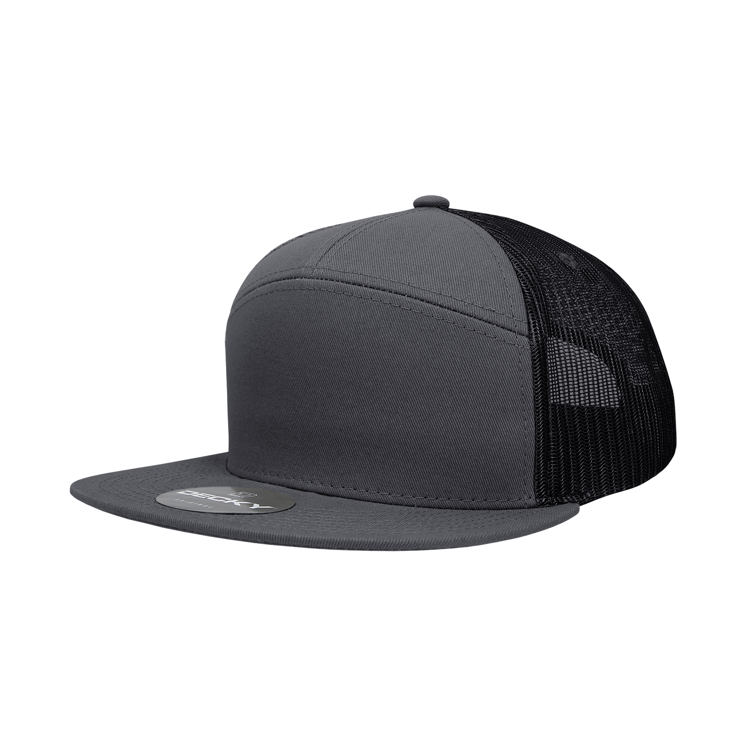 Decky 1133 7 Panel High Profile Structured Cotton Blend Trucker