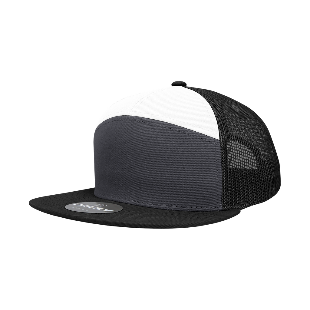 Decky 1133 7 Panel High Profile Structured Cotton Blend Trucker