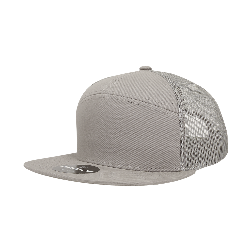 Decky 1133 7 Panel High Profile Structured Cotton Blend Trucker
