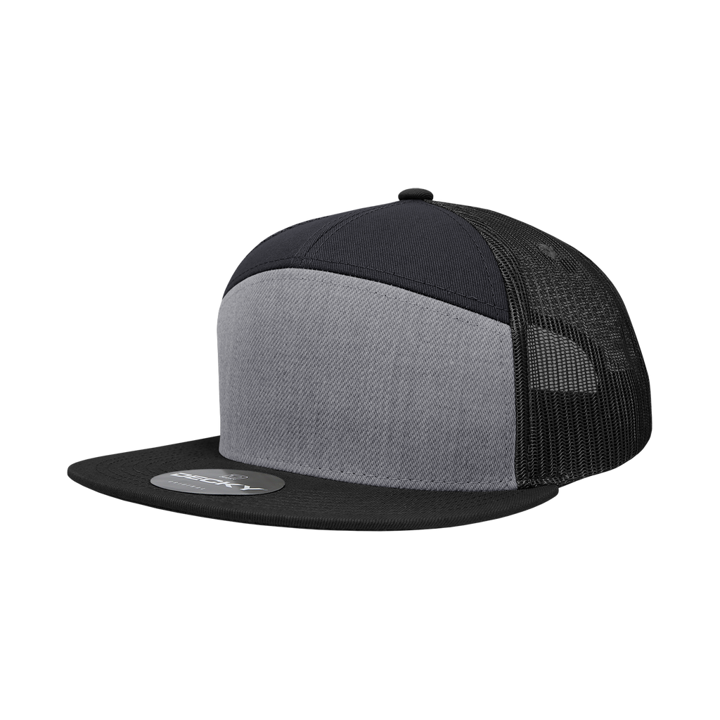 Decky 1133 7 Panel High Profile Structured Cotton Blend Trucker