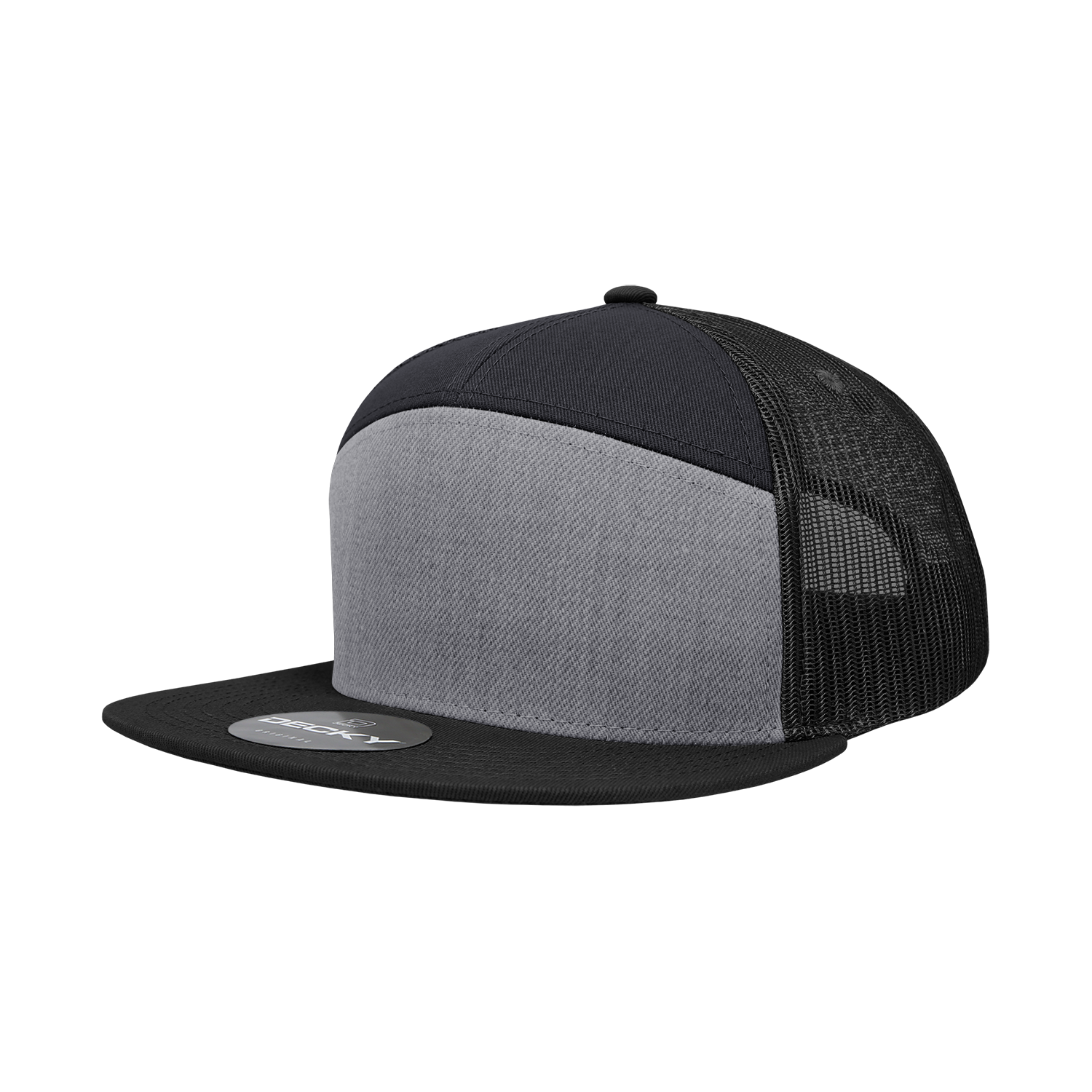 Decky 1133 7 Panel High Profile Structured Cotton Blend Trucker