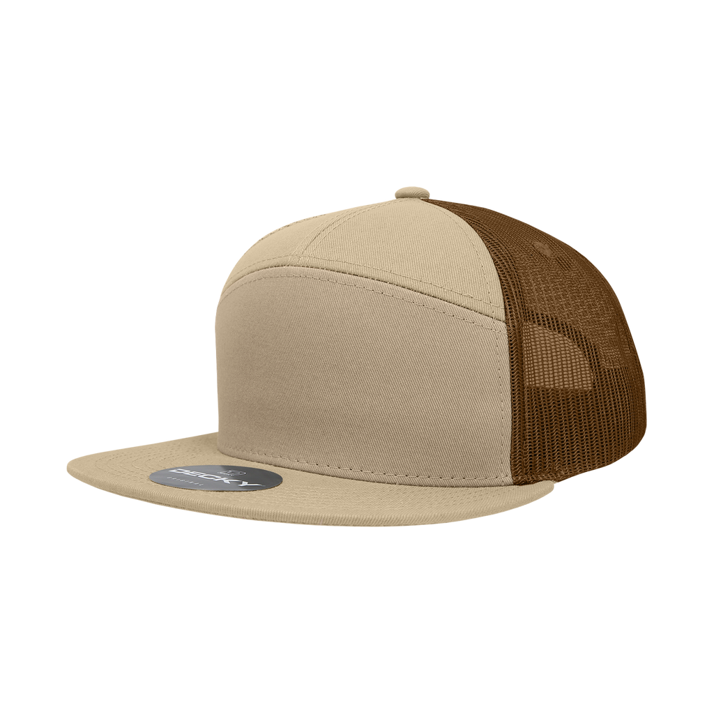 Decky 1133 7 Panel High Profile Structured Cotton Blend Trucker