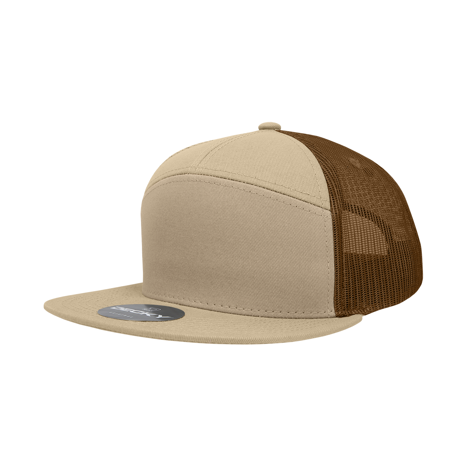 Decky 1133 7 Panel High Profile Structured Cotton Blend Trucker