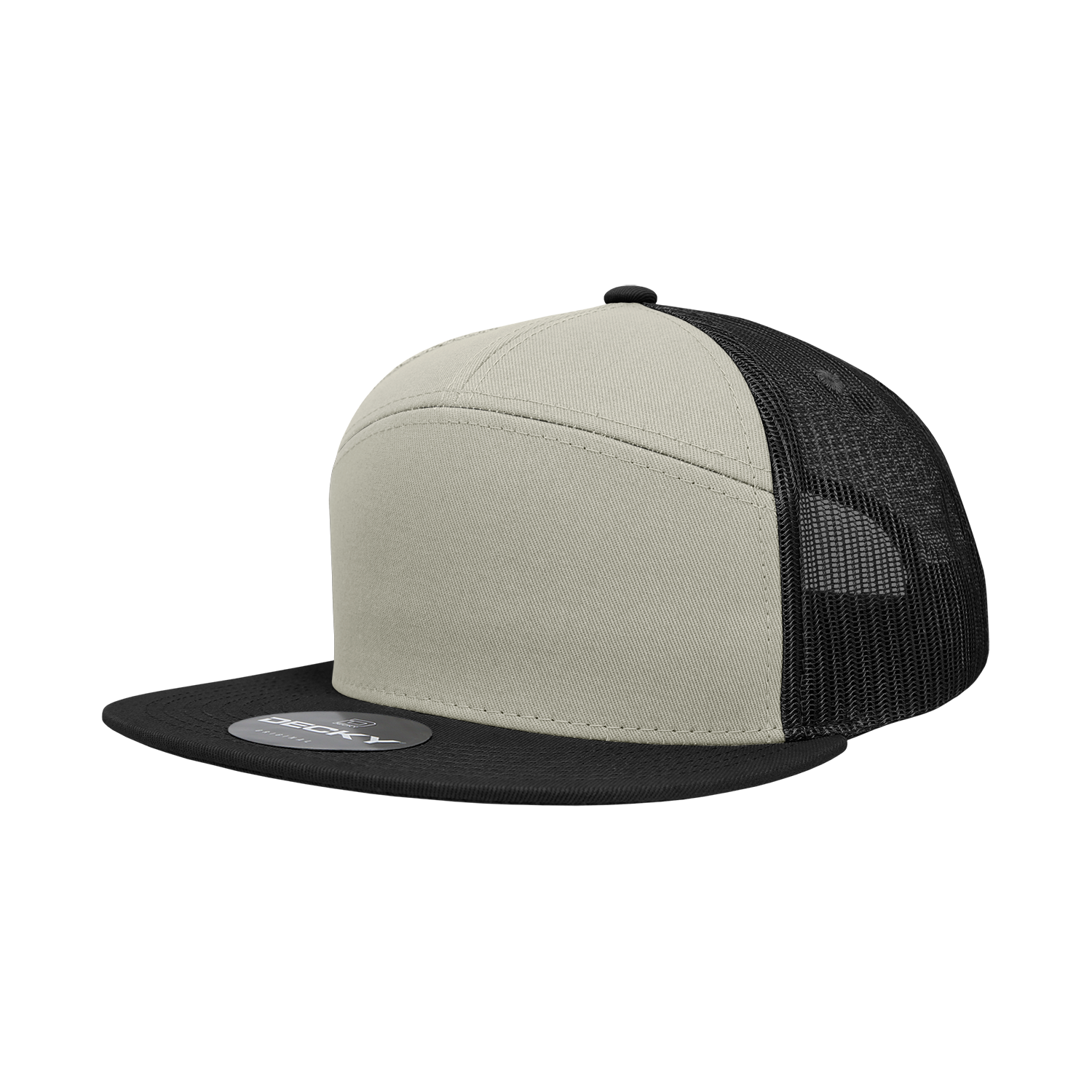Decky 1133 7 Panel High Profile Structured Cotton Blend Trucker