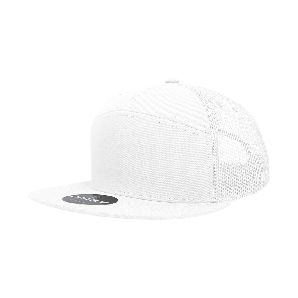Decky 1133 7 Panel High Profile Structured Cotton Blend Trucker