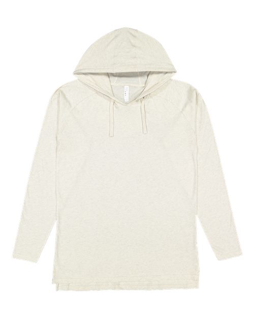 LAT 6917 Unisex Fine Jersey Hooded Long Sleeve Raglan T-Shirt