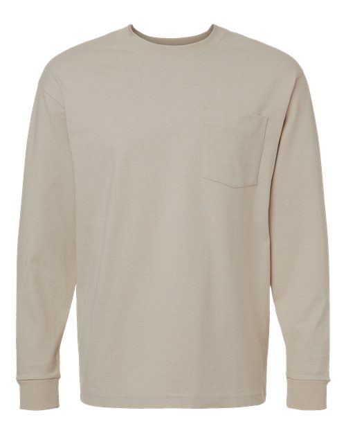 American Apparel 9410 Unisex Super Heavyweight Long Sleeve Pocket Tee