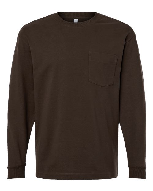 American Apparel 9410 Unisex Super Heavyweight Long Sleeve Pocket Tee