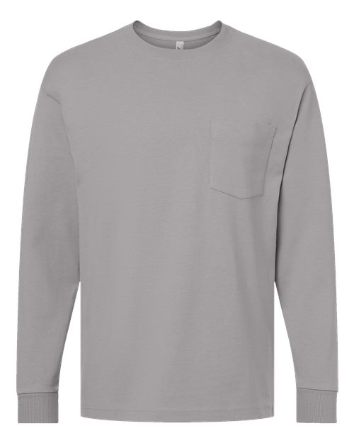American Apparel 9410 Unisex Super Heavyweight Long Sleeve Pocket Tee