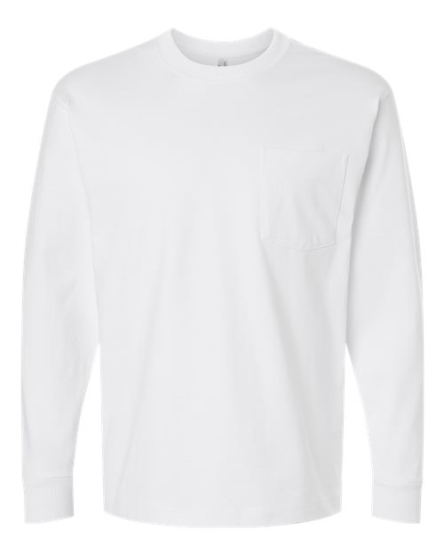 American Apparel 9410 Unisex Super Heavyweight Long Sleeve Pocket Tee