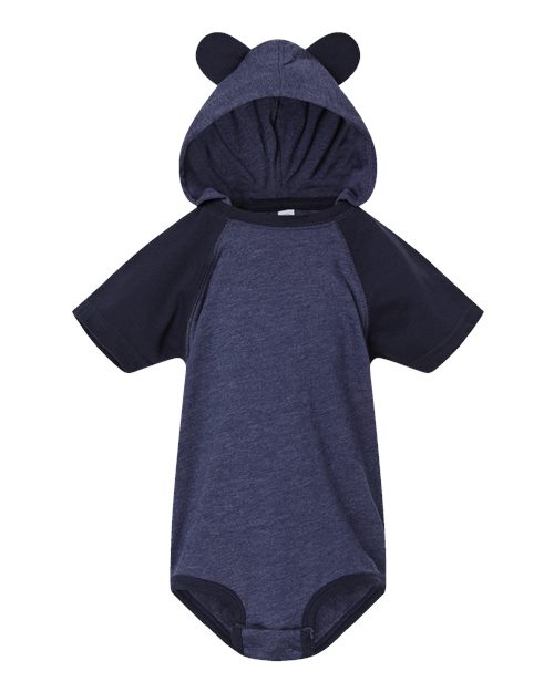 Rabbit Skins 4417 Infant Fine Jersey Raglan Bodysuit with Hood & Ears