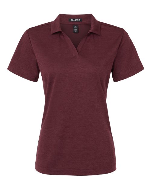 AllPro 4HM00L Women's Pro-Lock Performance Mélange Polo
