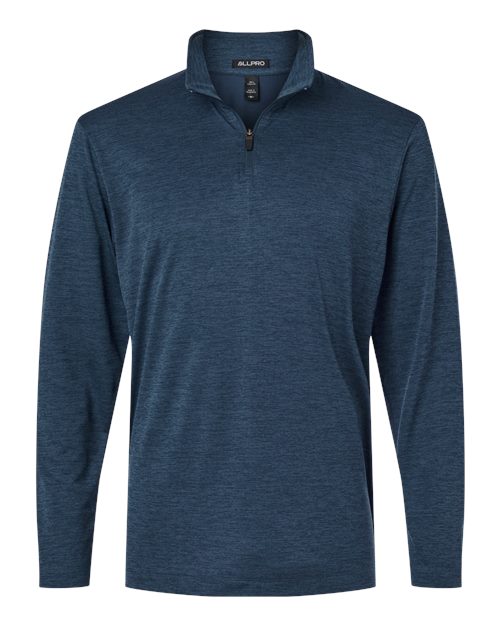 AllPro 4HM700 Men's Pro-Lock Performance MÃ©lange Quarter-Zip Pullover