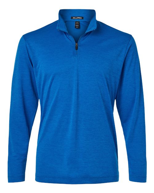 AllPro 4HM700 Men's Pro-Lock Performance MÃ©lange Quarter-Zip Pullover