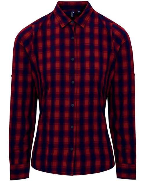 Artisan Collection by Reprime RP350 Women's Mulligan Check Cotton Dress Shirt