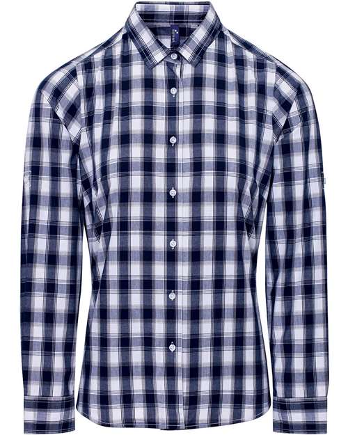 Artisan Collection by Reprime RP350 Women's Mulligan Check Cotton Dress Shirt
