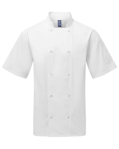 Artisan Collection by Reprime RP664 Unisex Ten Studded Front Short Sleeve Chef Coat