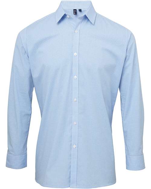Artisan Collection by Reprime RP220 Men's Microcheck Gingham Cotton Shirt