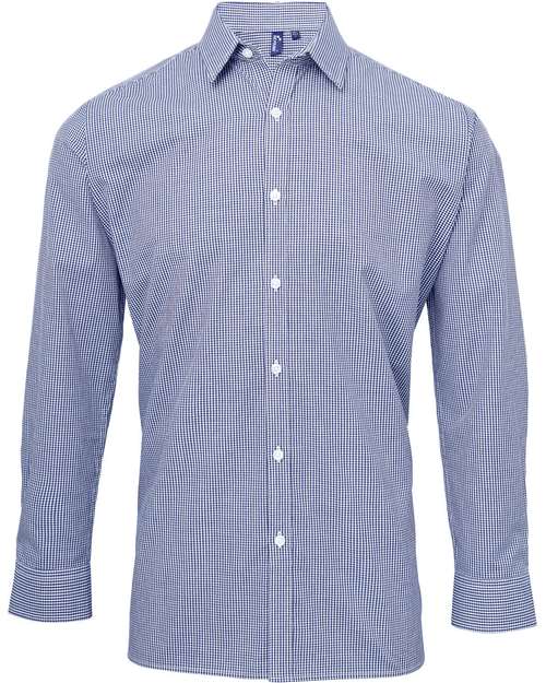 Artisan Collection by Reprime RP220 Men's Microcheck Gingham Cotton Shirt