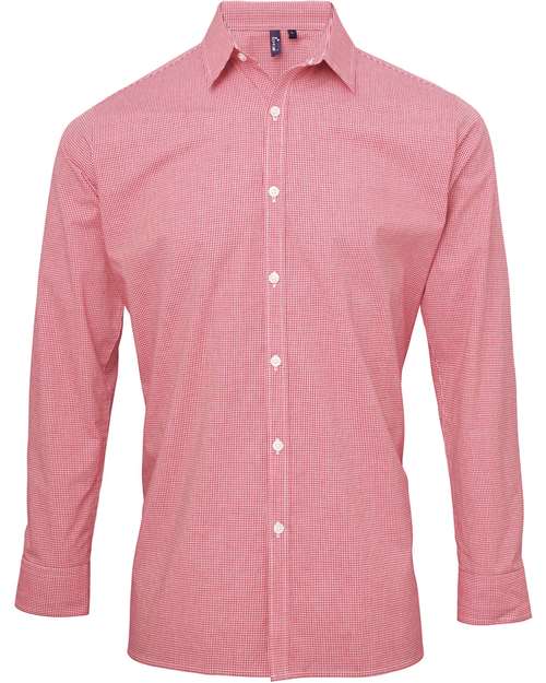 Artisan Collection by Reprime RP220 Men's Microcheck Gingham Cotton Shirt